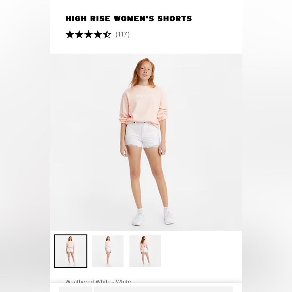 White high rise cut off shorts eras tour swift